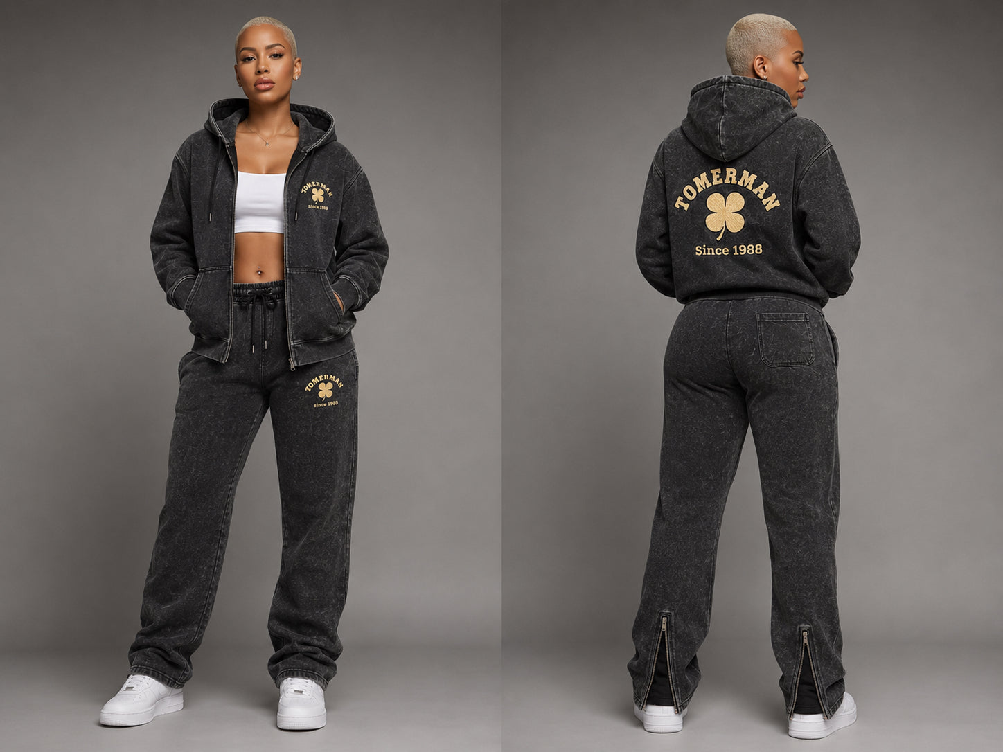 TOMERMAN Grey Vintage Edition Flare Pants